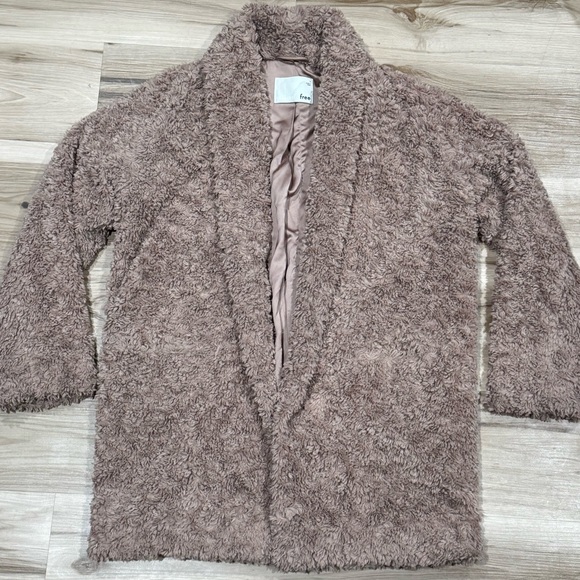 Aritzia Wilfred Free Grete Teddy Plush Jacket Women’s Small - Picture 2 of 6